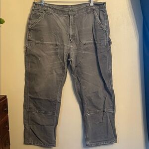 Carhartt Vintage Canvas Workwear Double Knee Carpenter Pants Destroyed Faded 40
